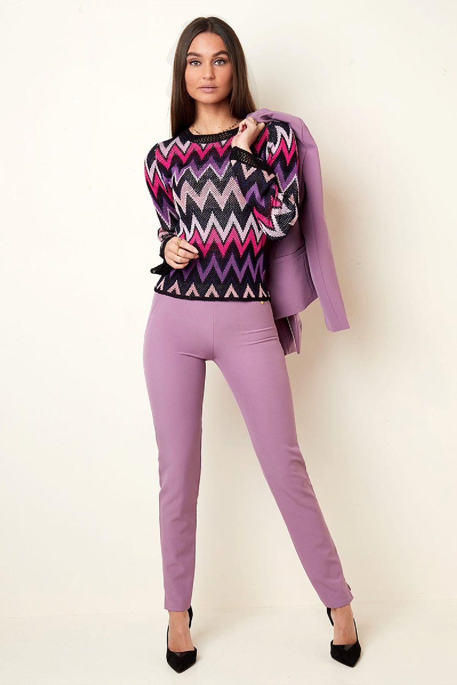 Slim fit pants Beige S Picture3
